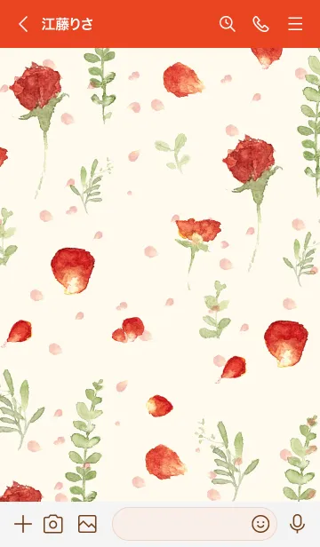 [LINE着せ替え] Simple botanical roseの画像3