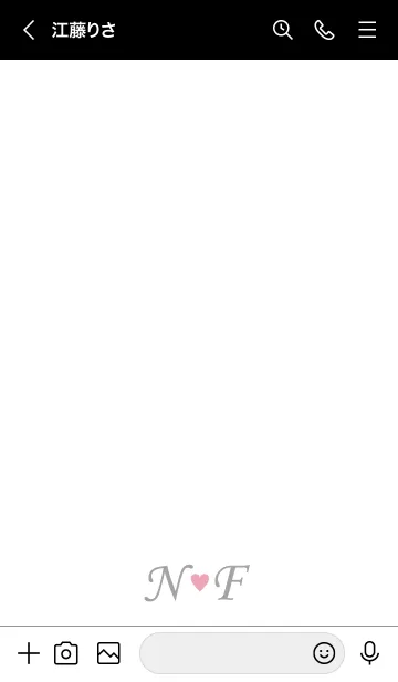 [LINE着せ替え] Love Initial N&F イニシャル 7の画像3