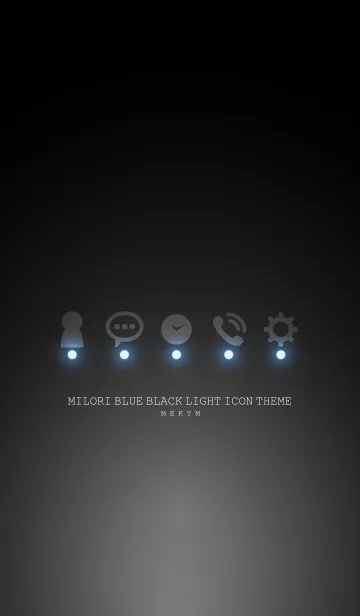 [LINE着せ替え] MILORI BLUE BLACK LIGHT ICON THEMEの画像1