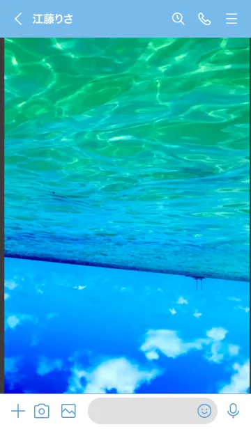 [LINE着せ替え] もしも、空と海が逆さまになったら、、の画像3