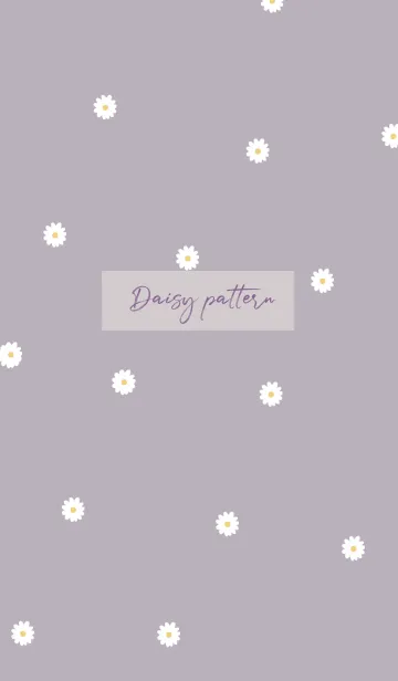[LINE着せ替え] daisy_pattern (dusty purple)の画像1