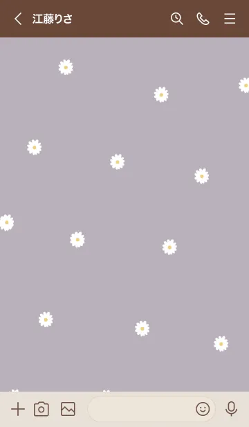 [LINE着せ替え] daisy_pattern (dusty purple)の画像3
