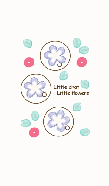 [LINE着せ替え] mini blue flowers 11の画像1