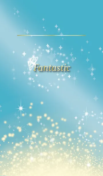 [LINE着せ替え] 青 : 幻想的な蝶の画像1