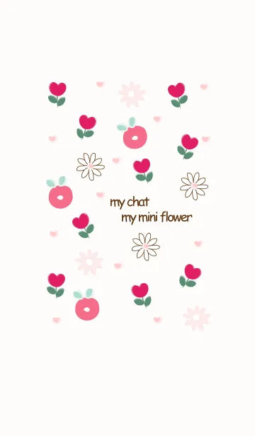 [LINE着せ替え] mini red flowers 19の画像1