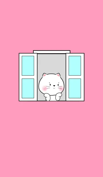 [LINE着せ替え] White CatLove Color Theme (JP)の画像1