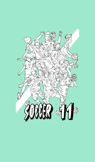 [LINE着せ替え] SOCCER 11 エメラルドグリーンの画像1