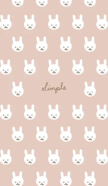 [LINE着せ替え] うさちゃん たくさん ブラウン3の画像1