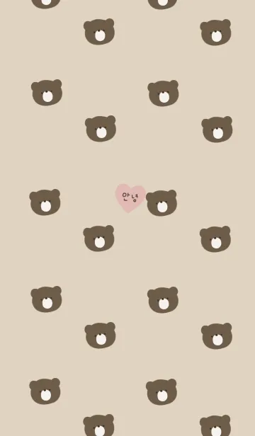 [LINE着せ替え] クマだらけ。韓国語。の画像1