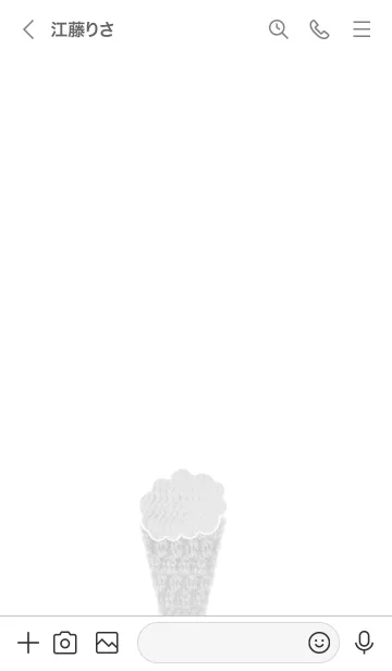 [LINE着せ替え] cup on knit -grey-027の画像3