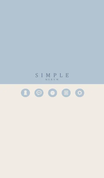 [LINE着せ替え] SIMPLE ICON BLUE-MEKYM 29の画像1