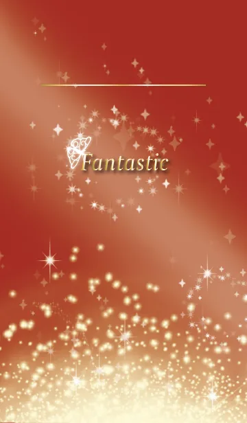 [LINE着せ替え] 赤 : 幻想的な蝶の画像1