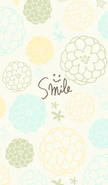 [LINE着せ替え] 手書き お花 ほんわか18の画像1