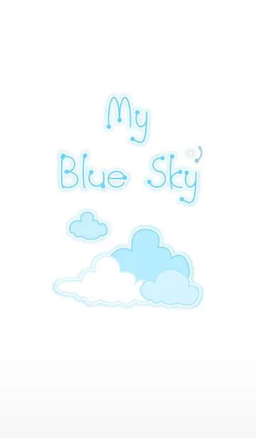 [LINE着せ替え] My Blue Sky 2.1！ (White V.3)の画像1