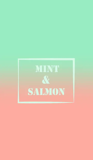 [LINE着せ替え] Salmon Pink & Mint Green Theme (JP)の画像1
