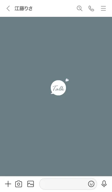 [LINE着せ替え] 大人女子のTalk♥ブルーグレー12_1の画像3