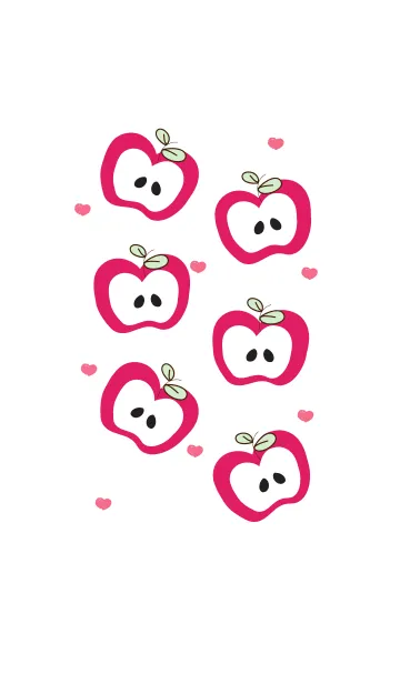 [LINE着せ替え] Lovely apples theme 20の画像1