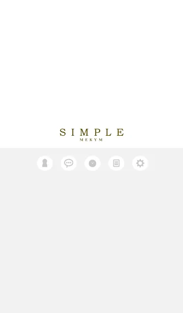 [LINE着せ替え] SIMPLE ICON WHITE-MEKYM 29の画像1