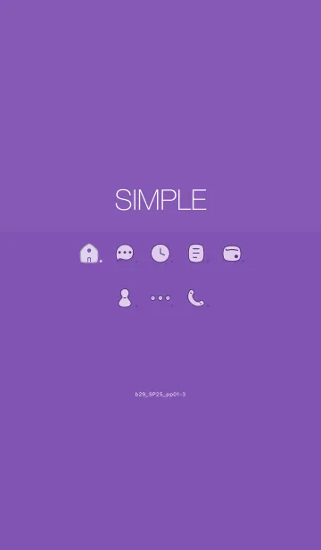 [LINE着せ替え] b29_25_パープル1-3の画像1