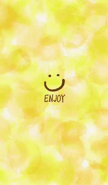 [LINE着せ替え] スマイル-水彩黄色4-の画像1