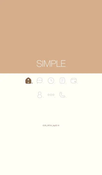 [LINE着せ替え] O29_24_ベージュ2-6の画像1