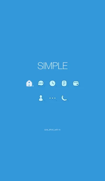 [LINE着せ替え] b29_25_ブルー1-6の画像1