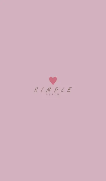 [LINE着せ替え] DUSKY PINK BROWN.SIMPLE -HEART- 12の画像1