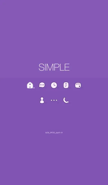 [LINE着せ替え] b29_25_パープル1-9の画像1