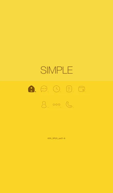 [LINE着せ替え] 630.25_イエロー1-6の画像1
