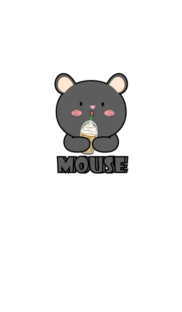 [LINE着せ替え] Black Mouse Simple Theme (JP)の画像1