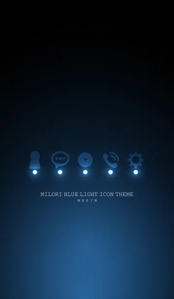 [LINE着せ替え] MILORI BLUE LIGHT ICON THEMEの画像1