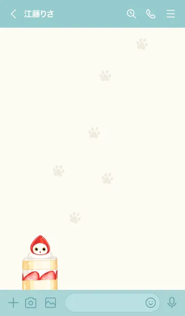 [LINE着せ替え] ショートケーキねこの画像3