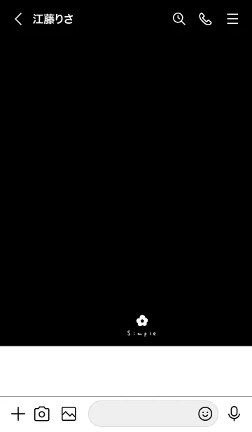 [LINE着せ替え] お洒落モノトーン。お花。の画像3