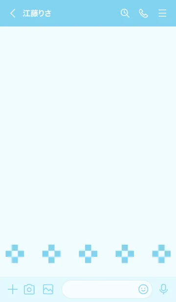 [LINE着せ替え] 大人かわいいお花着せ替え(ライトブルー)の画像3