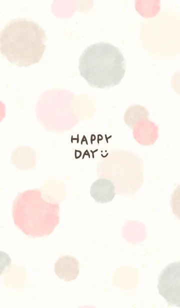 [LINE着せ替え] 丸 水彩 ピンク5の画像1