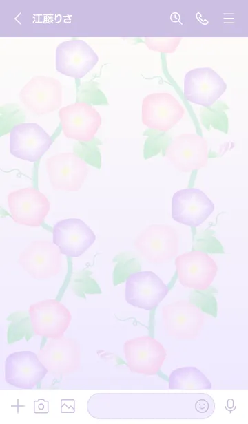 [LINE着せ替え] 朝顔 シンプル22の画像3