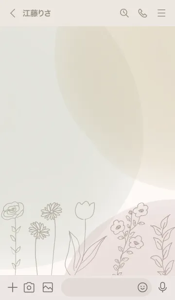 [LINE着せ替え] 大人おしゃれな線画のお花の画像3