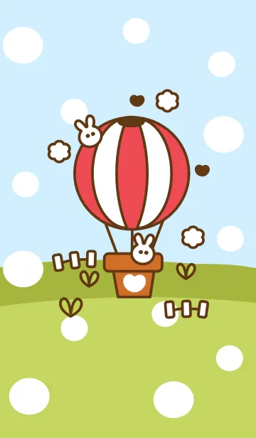 [LINE着せ替え] Lovely hot air balloonの画像1