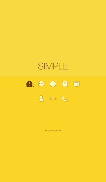 [LINE着せ替え] b30_25_イエロー1-9の画像1