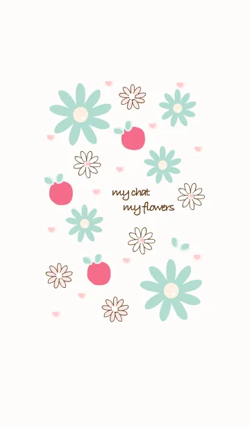 [LINE着せ替え] Green flower 23 :)の画像1