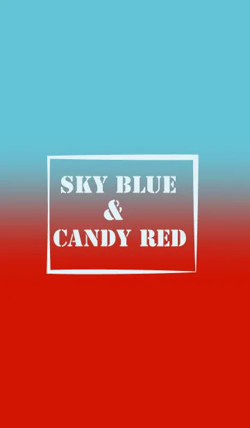 [LINE着せ替え] Sky Blue &Candy Red Theme (JP)の画像1