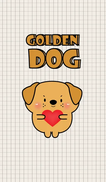 [LINE着せ替え] Little Cute Golden Dog Theme (JP)の画像1