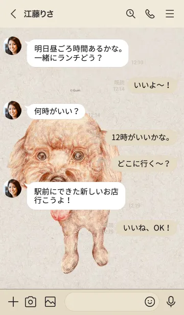 [LINE着せ替え] かわいい貴賓犬の画像4