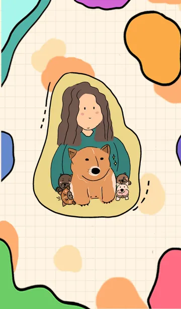 [LINE着せ替え] 犬 犬の画像1