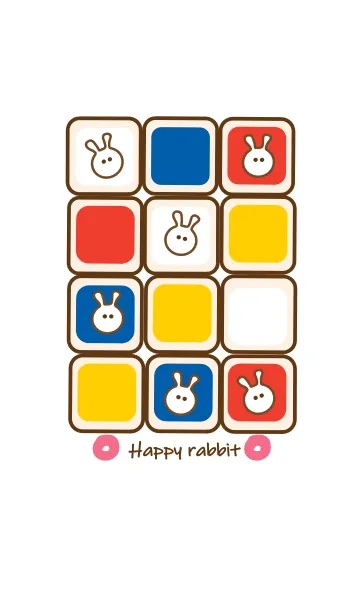 [LINE着せ替え] Happy little bunny 11の画像1