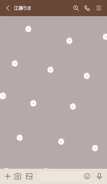 [LINE着せ替え] daisy_pattern (greige)の画像3