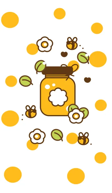 [LINE着せ替え] Sweet honey & little beeの画像1