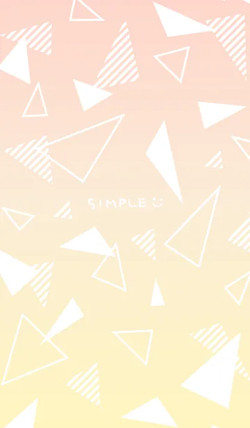 [LINE着せ替え] グラデーションと三角 ピンクと黄色2の画像1