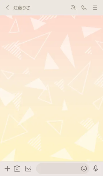 [LINE着せ替え] グラデーションと三角 ピンクと黄色2の画像3