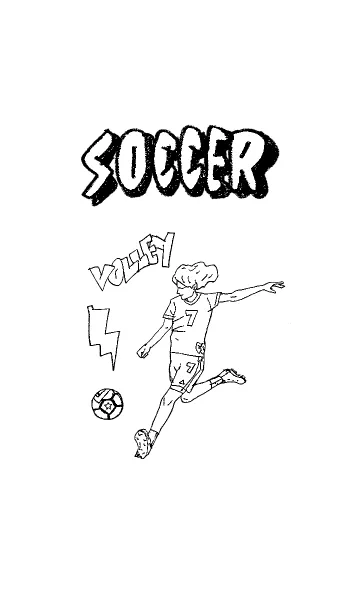 [LINE着せ替え] SIMPLE SOCCER volleyの画像1